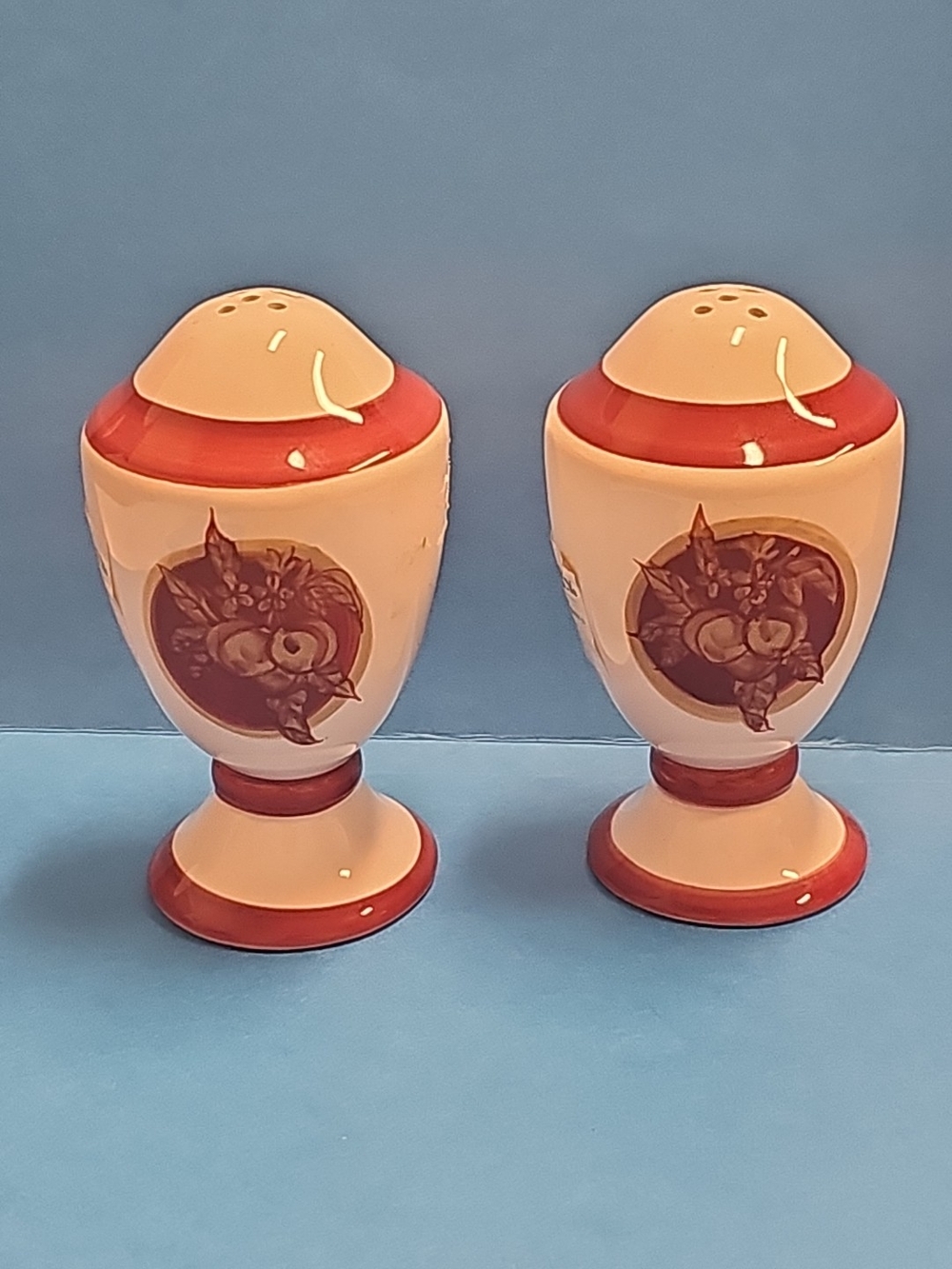Waverly Garden Room Fruit Toile Ceramic Salt & Pepper Set